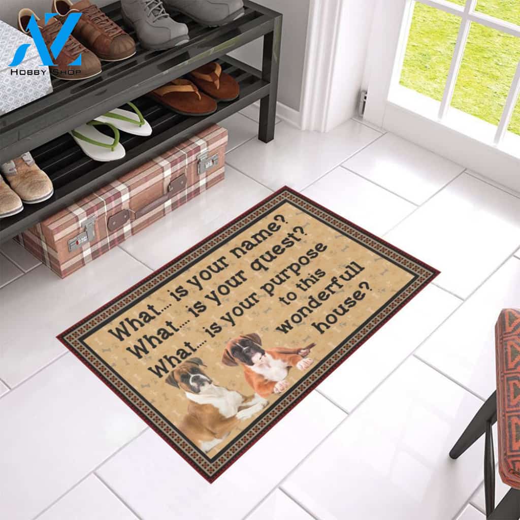 What Is Your Purpose To This Wonderful House Boxer Dog Doormat Welcome Mat Housewarming Gift Home Decor Funny Doormat Gift For Dog Lovers Gift For Christmas