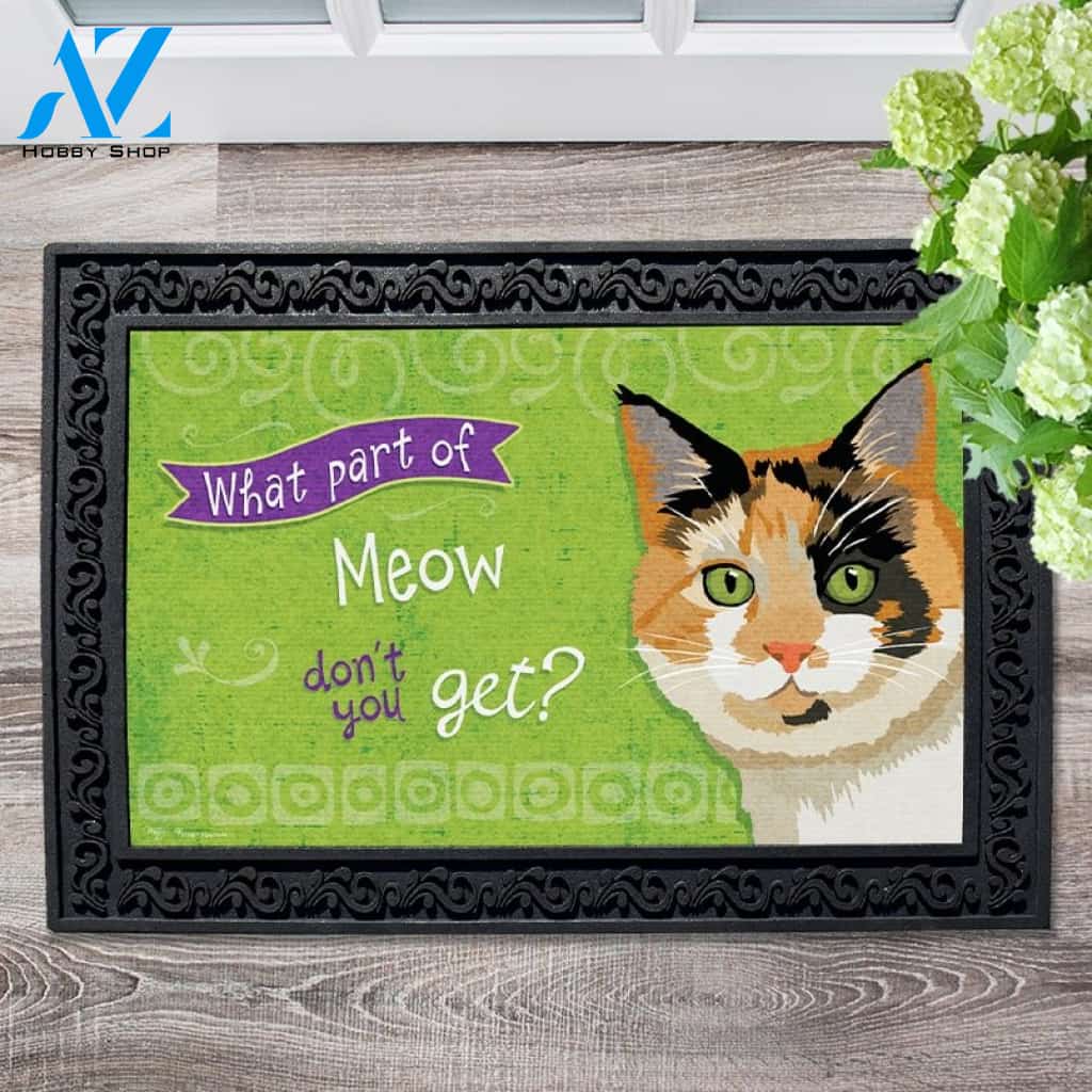 What Part of Meow Tortie Cat Doormat - 18" x 30"