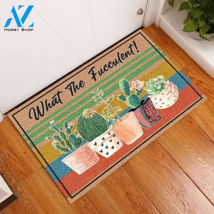 Personalized Name Family House What The Fucculent Cactus Colourful Garden Flower Doormat Indoor And Outdoor Mat Entrance Rug Sweet Home Decor Closing Gift Gift For Friend Family Flower Lovers Gift Idea