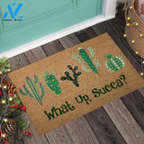 What Up Succa - Cactus Coir Pattern Print Doormat