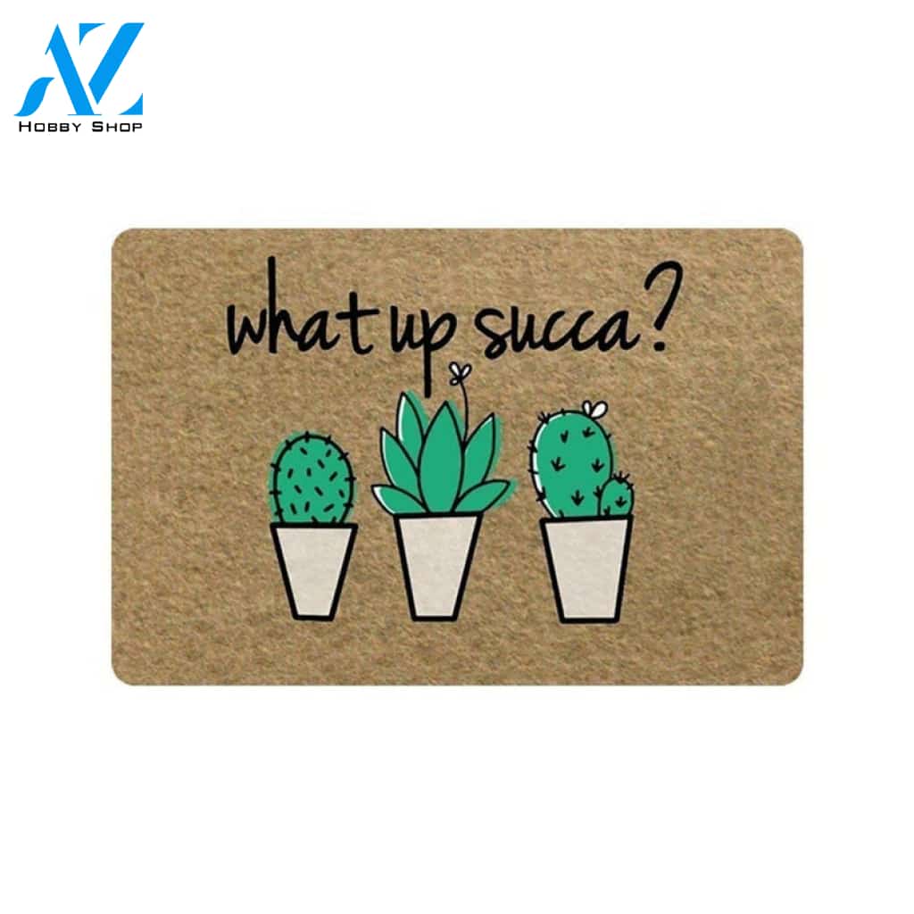 What Up Succa Doormat Indoor and Outdoor Doormat Welcome Mat House Warming Gift Home Decor Funny Doormat Gift Idea