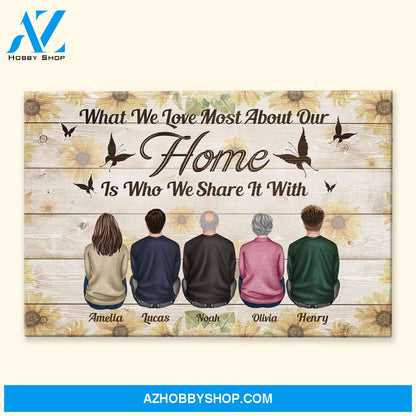 What We Love Most About Our Home - Personalized Canvas - Anniversary Gift For Family