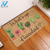 What's Up Fucculent Coir Pattern All Over Printing Doormat | Welcome Mat | House Warming Gift