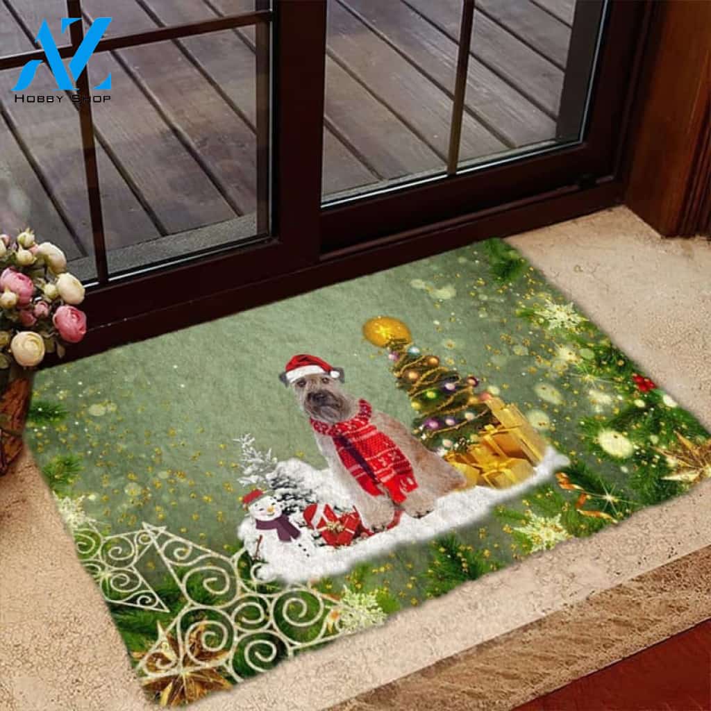 Wheaten Terrier Merry Christmas Doormat