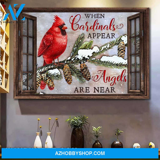 When cardinals appear, Angels are near - Heaven Landscape Canvas Prints, Wall Art