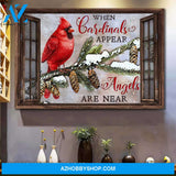 When cardinals appear, Angels are near - Heaven Landscape Canvas Prints, Wall Art