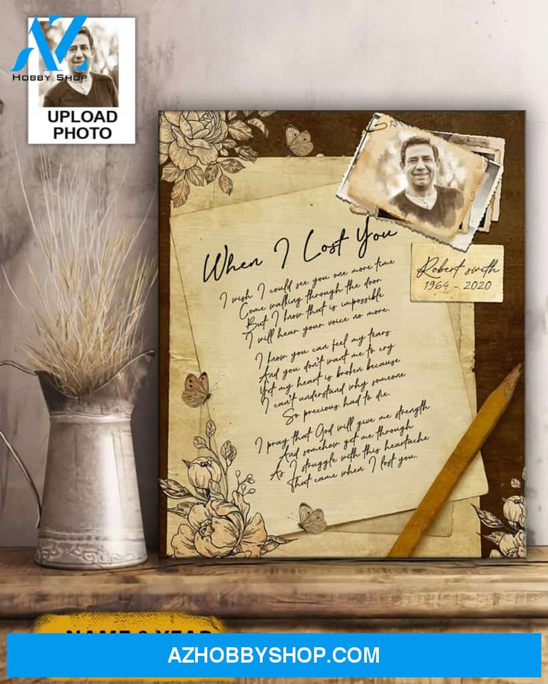 When I Lost You Personalized Canvas