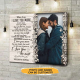 When I Say Love You More Canvas Gallery Wraps For Couple 18X12 Inches Canvass
