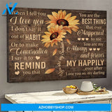 When I tell you I love you Couple Landscape Canvas Prints - Wall Art