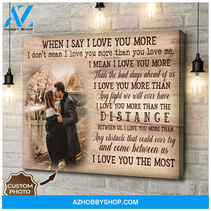 Personalized Canvas, When I Told You I Love You Horizontal Canvas Wall Art