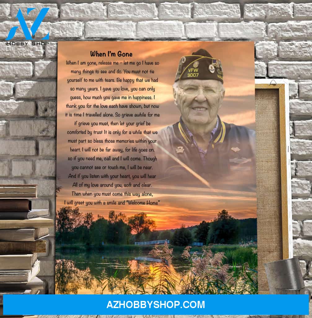 When I'm Gone Hidden Lake Background, Canvas, Canvas Wall Art Gif For Family Gift