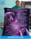 When Life Gets Hard Wolf Galaxy Dad To Daughter Fleece Blanket Gift For Daughter