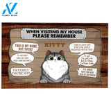 When Visiting Cat House Please Remember Chatting Box Version Personalize Doormat
