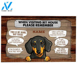 When Visiting Dog House Please Remember Chatting Box Version Personalize Doormat