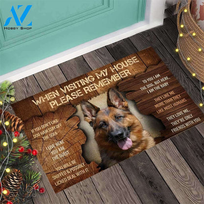When Visiting My House - German Shepherd Dog Doormat