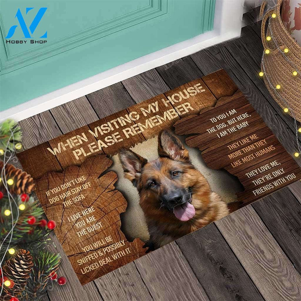 When Visiting My House - German Shepherd Dog Doormat