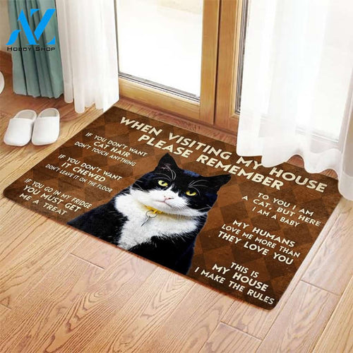 When Visiting My House Please Remember Indoor and Outdoor Doormat Warm House Gift Welcome Mat Gift for Labrador Lovers Birthday Gift