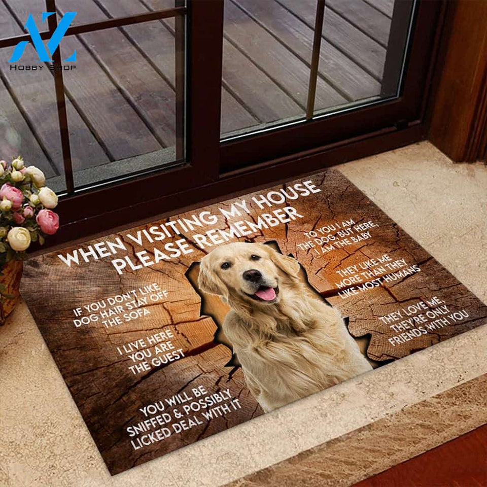 When visiting my house please remember Labrador Retriever Doormat | Welcome Mat | House Warming Gift
