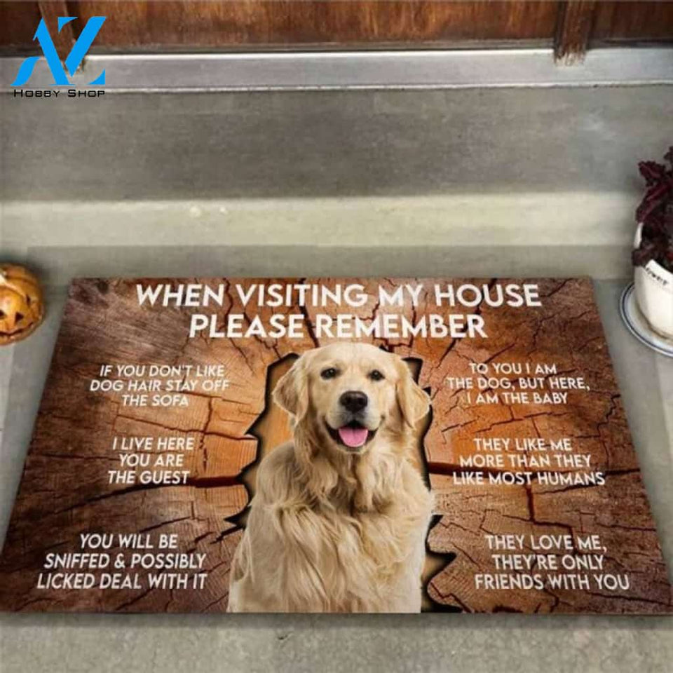 When Visiting My House Please Remember Labrador Retriever Doormat | Welcome Mat | House Warming Gift
