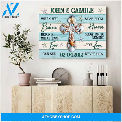 When you believe beyond what your eyes - Personalized canvas
