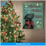 When You Believe Black Labrador Wall Matte Canvas Christmas Canvas Wall Art