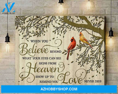 When You Believe Cardinal Wall Art Canvas