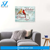 When You Believe Love Never Die Cardinal Christmas Canvas Wall Art