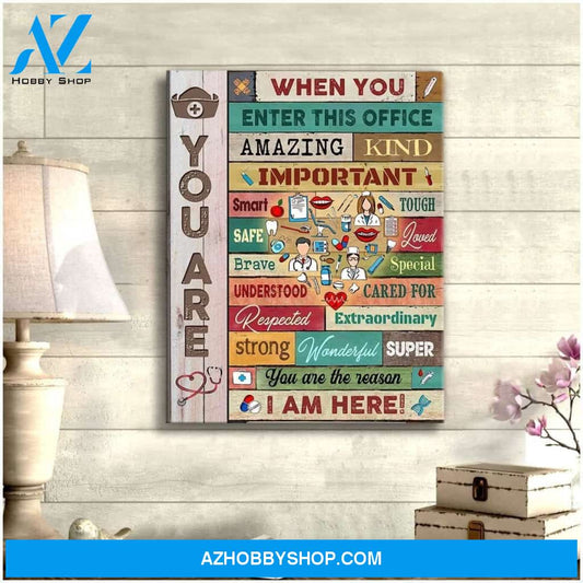 When You Enter Nurse Wall Art Canvas
