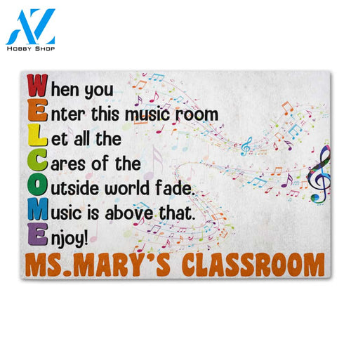 Personalized Gifts Idea For Teacher, When you enter this Custom Music Classroom Doormat