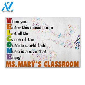 Personalized Gifts Idea For Teacher, When you enter this Custom Music Classroom Doormat