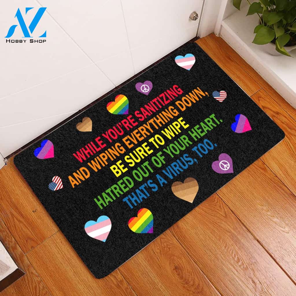 While You're Sanitizing Doormat Welcome Mat House Warming Gift Home Decor Funny Doormat Gift Idea