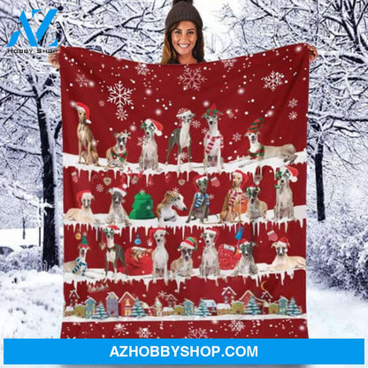 Whippet Merry Christmas Noel Blanket Gift For Dog Lovers, Gift For Christmas, 
