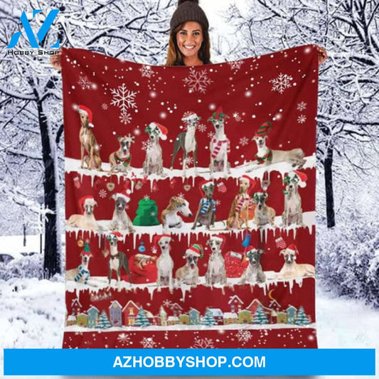 Whippet Merry Christmas Noel Blanket Gift For Dog Lovers, Gift For Christmas, 