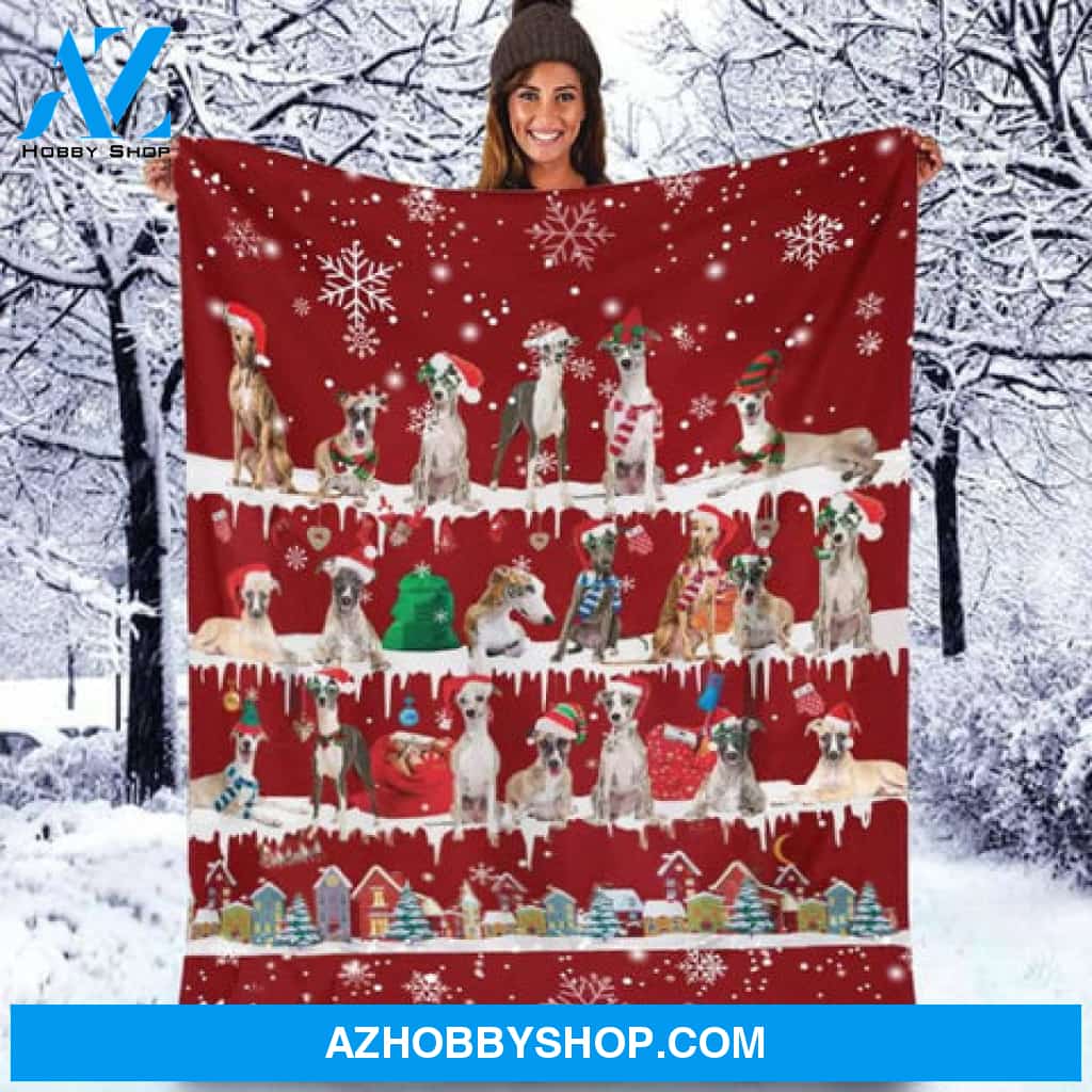 Whippet Merry Christmas Noel Blanket Gift For Dog Lovers, Gift For Christmas, 