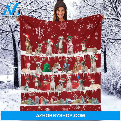 Whippet Merry Christmas Noel Blanket Gift For Dog Lovers, Gift For Christmas, 