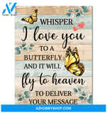 Whisper I Love You To A Butterfly Canvas Giving People Framed Matte Canvas