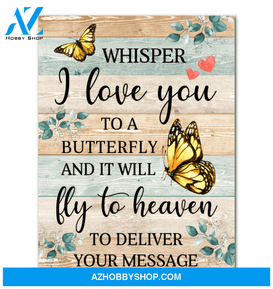 Whisper I Love You To A Butterfly Canvas Giving People Framed Matte Canvas