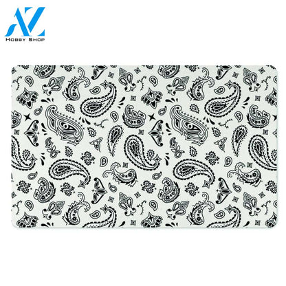 White Bandana Door Mat