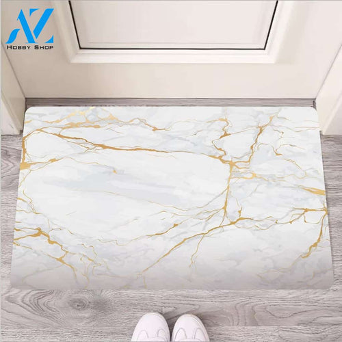 White Gold Marble Door Mat