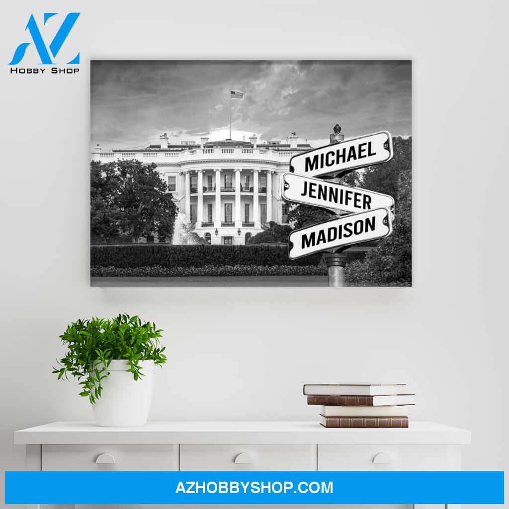 White House Multi Names Premium Canvas