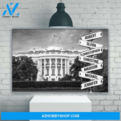 White House Multi Names Premium Canvas