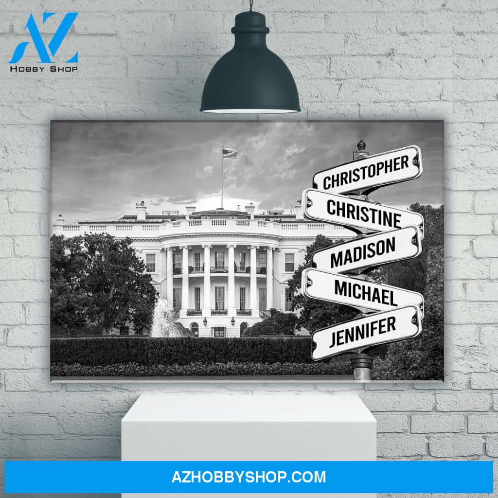 White House Multi Names Premium Canvas