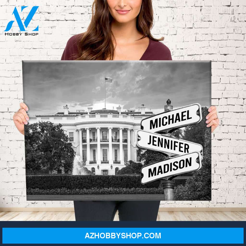 White House Multi Names Premium Canvas