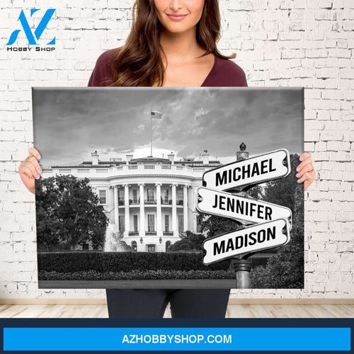 White House Multi Names Premium Canvas
