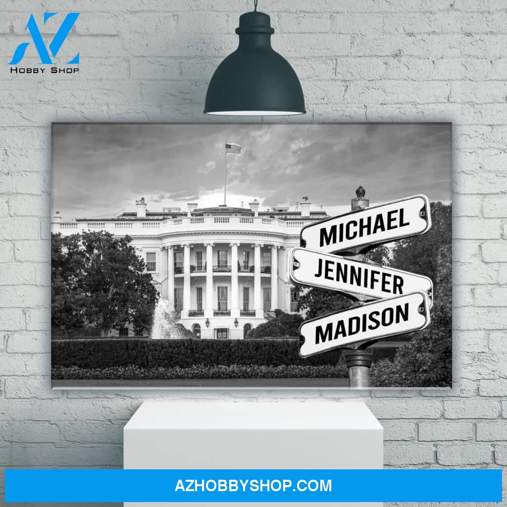 White House Multi Names Premium Canvas