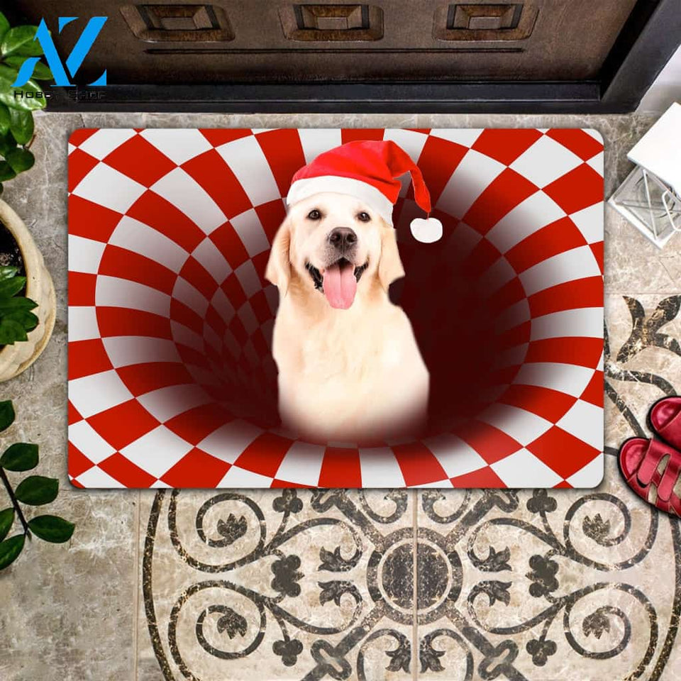 White Labrador Christmas All Over Printing Doormat