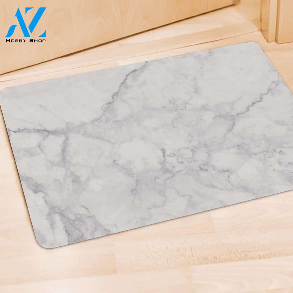 White Marble Door Mat