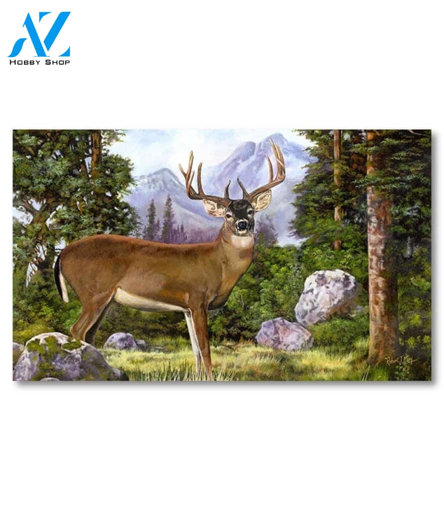 White Tailed Deer Doormat - 18" x 30"