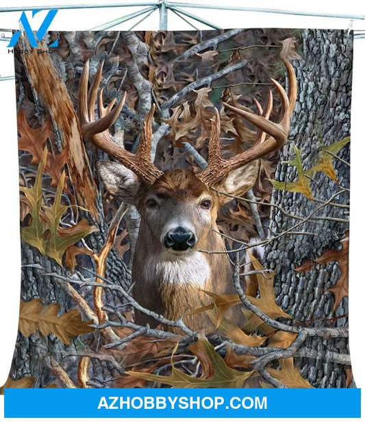 White Tailed Deer Gift Fleece Blanket