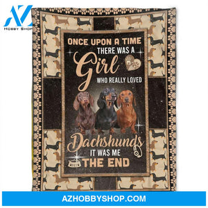 Who Really Loved Dachshunds,Fleece Blanket.Gift For Dog Lover Family Home Decor Bedding Couch Sofa Soft and Comfy Cozy